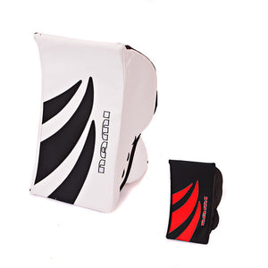 Image of NAMI Goalie Blockers in both colours.